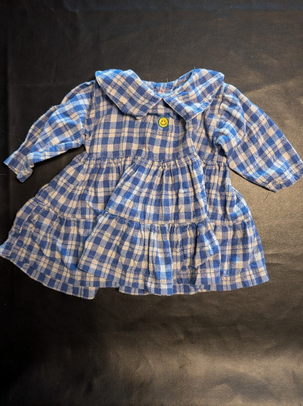 Vintage Esprit Baby Flannel Shirt Dress 12 Months